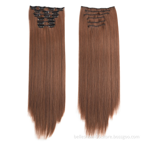 Xin Si  seamless  hair kinky synthetic natural hair kinky straight  clip in hair extensions